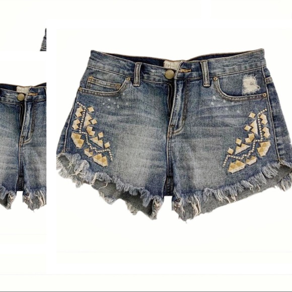 Free People Pants - Free People - Boho Festival Jean shorts - 26 / XS